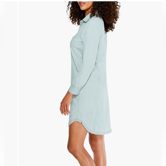 NIC+ZOE Denim Day Shirtdress | Size L | Pale Denim - Picture 2 of 5